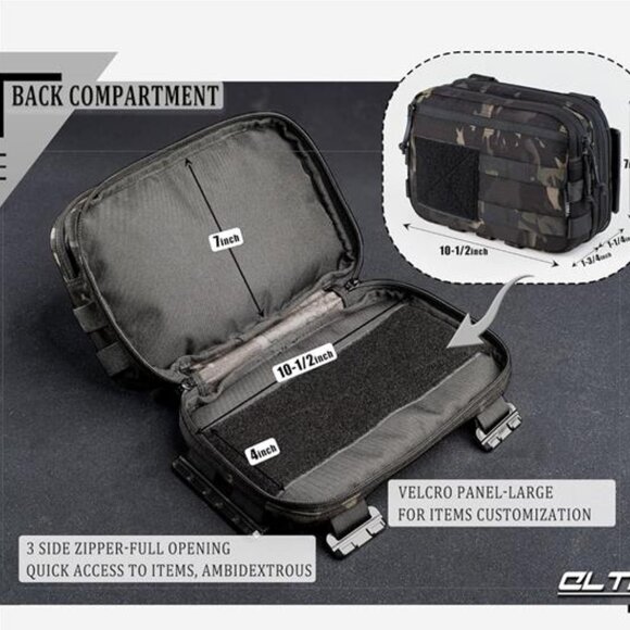 Men's Tactical Chest Rig Bag Concealed Carry Pack Molle Pouch - Picture 5 of 5